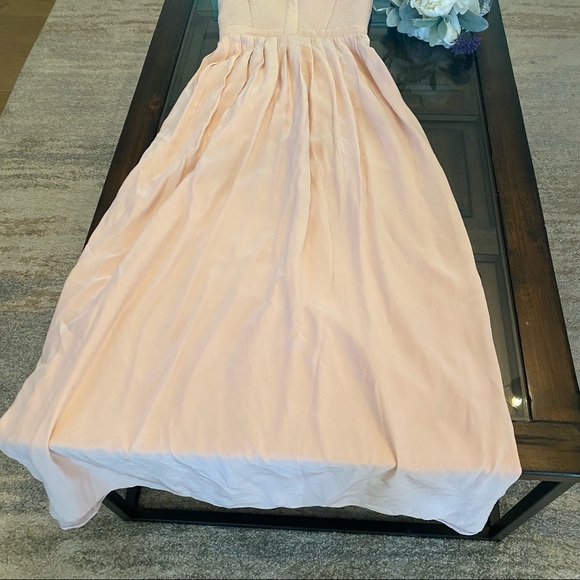 Parker Black Blush Pink Silk Gown - Picture 8 of 15